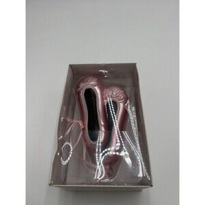 Hand Painted Mercury Glass Christmas Ornament Ballet Slippers-Dept 56-Never Used